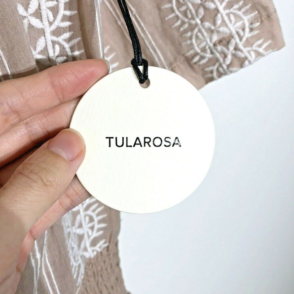 TULAROSA Fiona Embroidered Boho Dress French Mauve - Picture 8 of 8